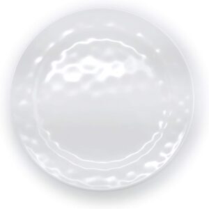 Melamine Plates set of 12, 10-inch 100% Melamine Dinner Plates for Everyday Use, Break-resistant and Lightweight, White Color